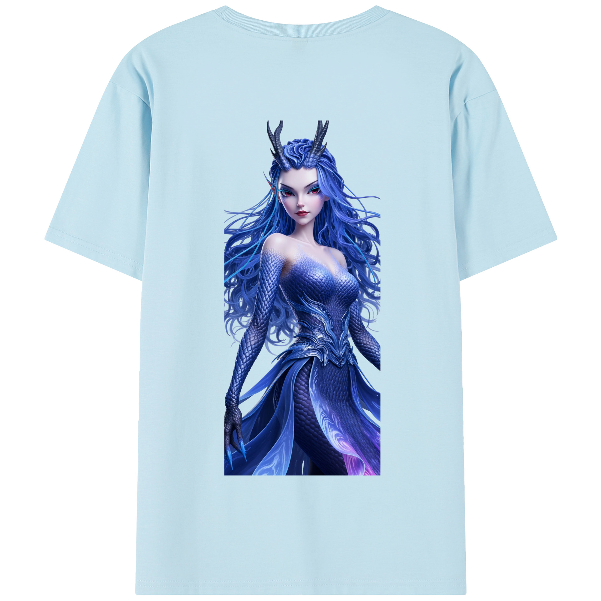 （画像用） Ne Zha 2 ナタ 魔童の大暴れ 綿100％半袖Tシャツ（背面プリント）